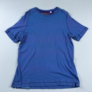 Robert Graham T Shirt Classic Fit Mens XL Blue Striped Short Sleeve